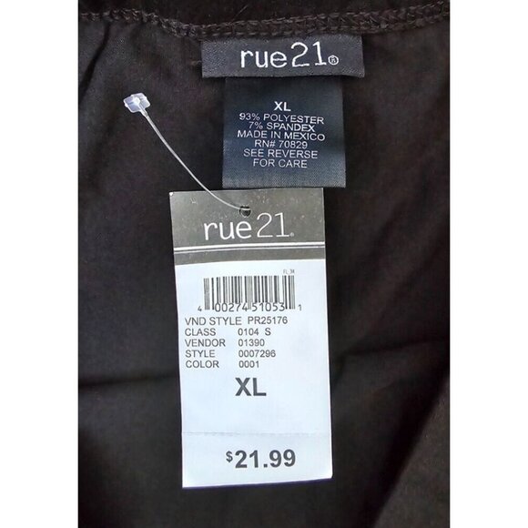 Rue21Black Strapless Wide-Leg Jumpsuit With Tie Waist Ruffle Hem & Elastic Top - Picture 3 of 3